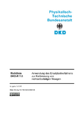 Anwendung des Ersatzlastverfahrens zur Kalibrierung von nichtselbsttätigen Waagen : Richtlinie DKD-R 7-3