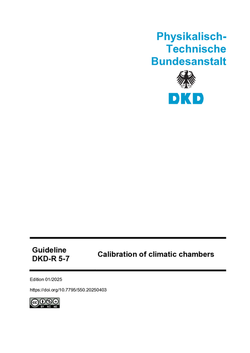 Calibration of climatic chambers : Guideline DKD-R 5-7