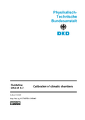 Calibration of climatic chambers : Guideline DKD-R 5-7