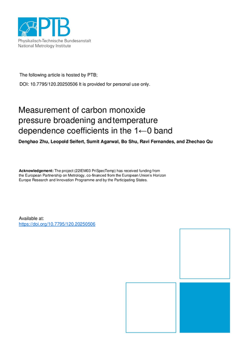 Measurement of carbon monoxide pressure broadening and temperature dependence coefficients in the 1←0 band