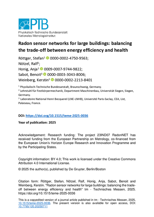 Radon sensor networks for large buildings: balancing the trade-off between energy efficiency and health