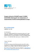 Progress achieved in EURAMET project 21GRD09 MetroPOEM: Metrology for the harmonisation of measurements of environmental pollutants in Europe
