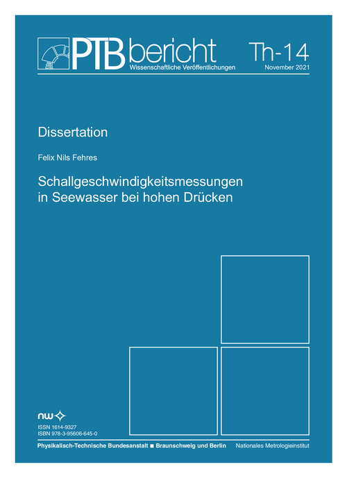 Schallgeschwindigkeitsmessungen in Seewasser bei hohen Drücken
