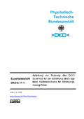Anleitung zur Nutzung des DCC-Schemas für die Erstellung eines digitalen Kalibrierscheins für Strömungsmessgrößen : Expertenbericht DKD-E 11-1