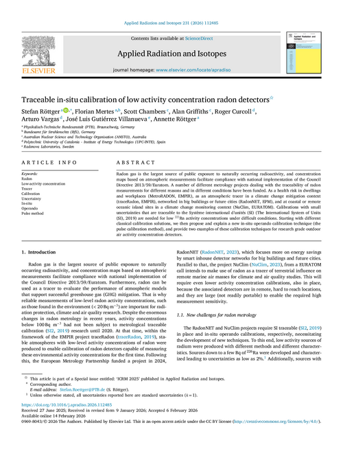 Traceable in-situ calibration of low activity concentration radon detectors