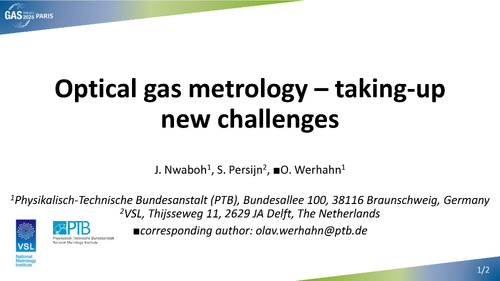 Optical gas metrology – taking-up new challenges