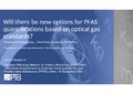 Will there be new options for PFAS quantifications based on optical gas standards?