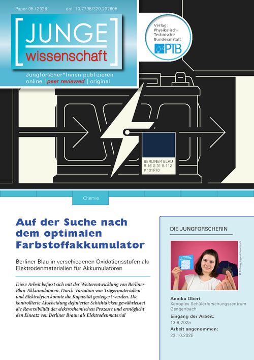 Auf der Suche nach dem optimalen Farbstoffakkumulator, Berliner Blau in verschiedenen Oxidationsstufen als Elektrodenmaterialien für Akkumulatoren