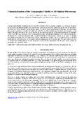 Characterization of the Topography Fidelity of 3D Optical Microscopy