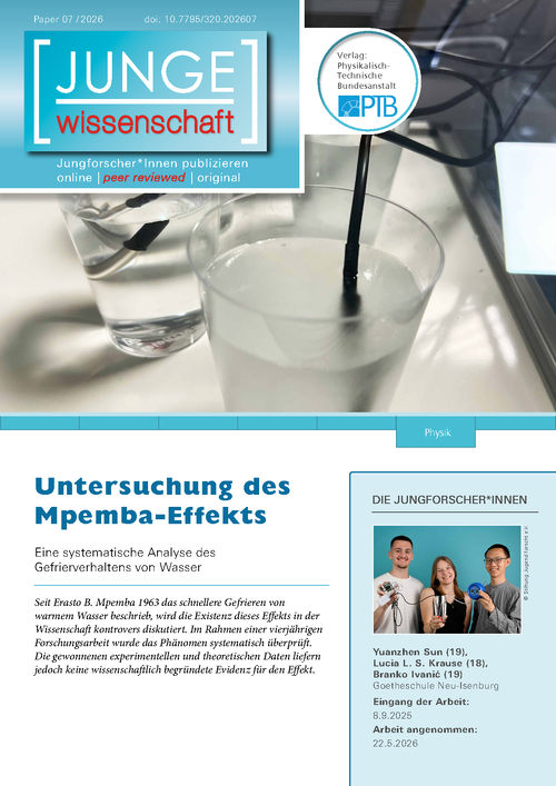 Untersuchung des Mpemba-Effekts, Eine systematische Analyse des Gefrierverhaltens von Wasser
